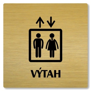 Výtah, 148x148mm, zlatá, Nevada